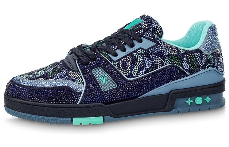 Louis Vuitton Louis Vuitton LV Trainer Marine Navy Blue Crystal