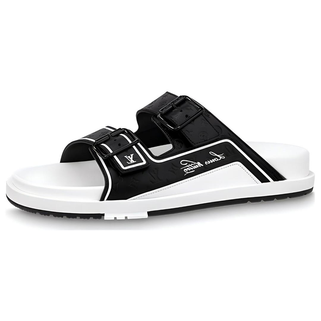 Louis Vuitton Louis Vuitton Trainer Slide Slippers Men's Black