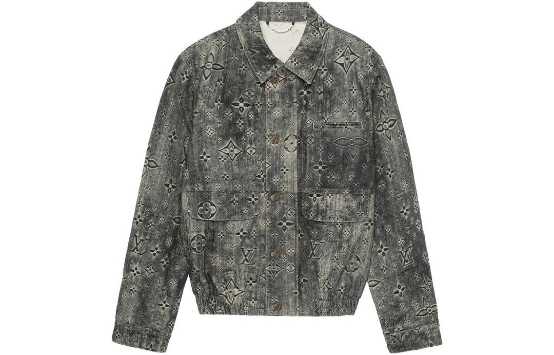 Louis Vuitton Louis Vuitton New Quarterly Products Of LV Denim Jacket Men's Gray