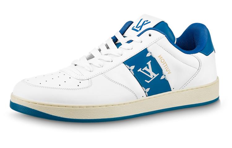 Louis Vuitton Louis Vuitton Rivoli Sneakers 'White With Blue Side Monogram Band'
