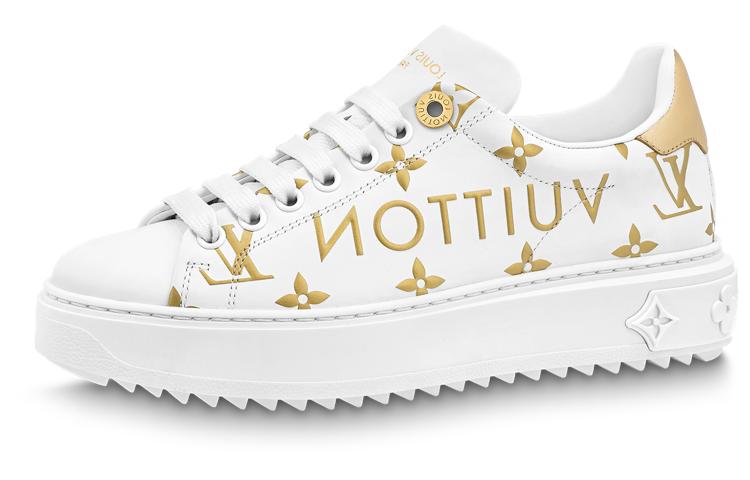Louis Vuitton Louis Vuitton Time Out Sneakers 'White With Gold Monogram' Women's