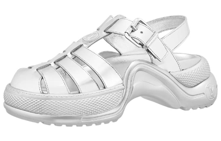Louis Vuitton Louis Vuitton Archlight 1.0 Line Roman Sandals Women's Silver