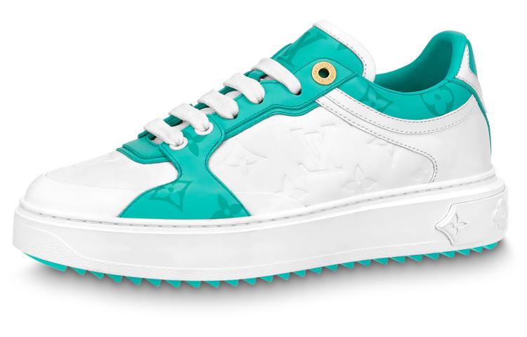 Louis Vuitton Louis Vuitton Time Out Sneakers 'White And Teal Monogram' Women's