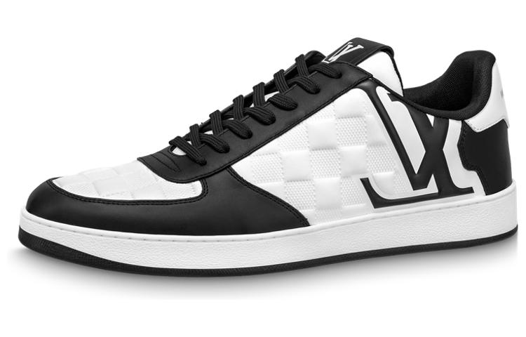Louis Vuitton Louis Vuitton Rivoli Sneakers 'White Plaid With Black Side Logo'