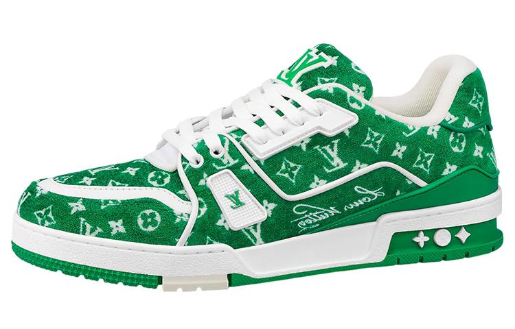 Louis Vuitton Louis Vuitton Trainer Green Monogram Textile