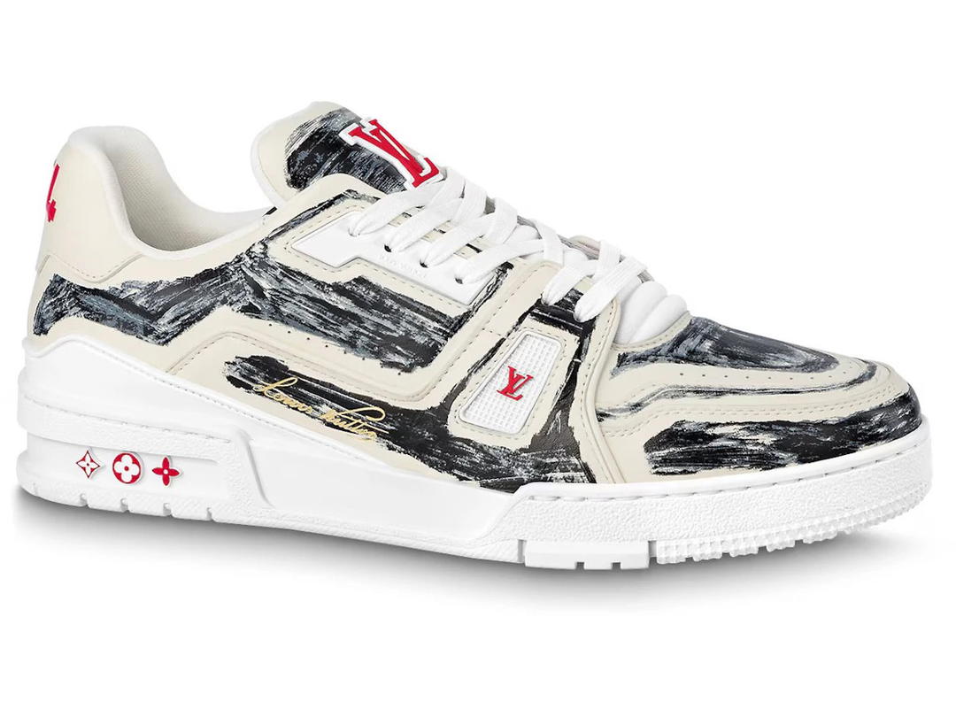 Louis Vuitton Louis Vuitton Trainer Colored In White Black