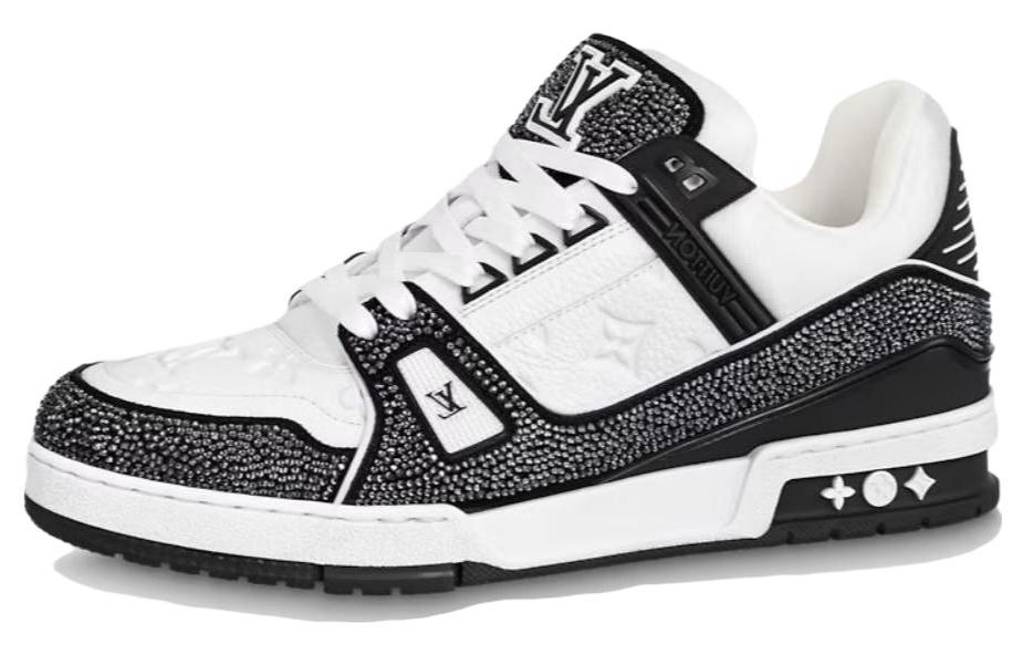 Louis Vuitton Louis Vuitton Lv Trainer Sneakers 'Black White Rhinestones'
