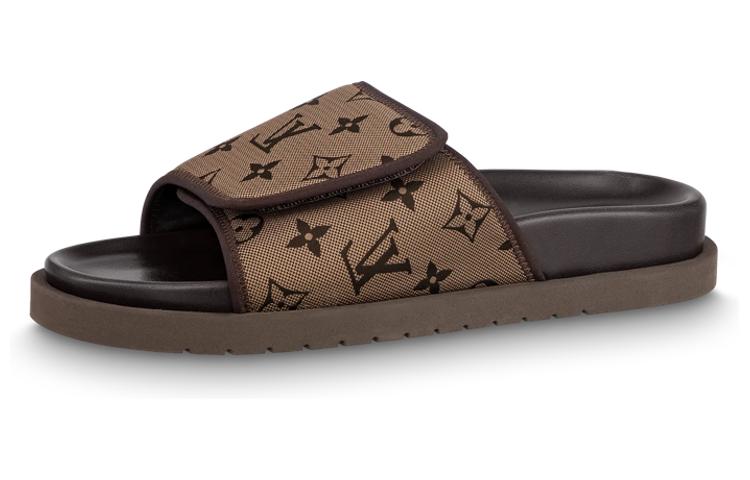 Louis Vuitton Louis Vuitton Miami Slide Slippers Men's Chestnut