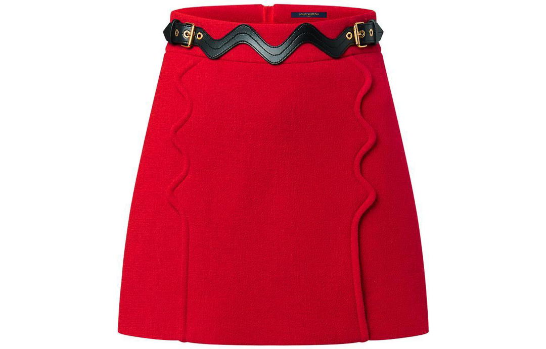 Louis Vuitton Louis Vuitton Scallop Detail A-Line Mini Skirt