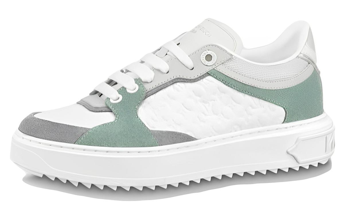 Louis Vuitton Louis Vuitton Time Out Sneakers 'White Mini Monogram With Green Grey' Women's