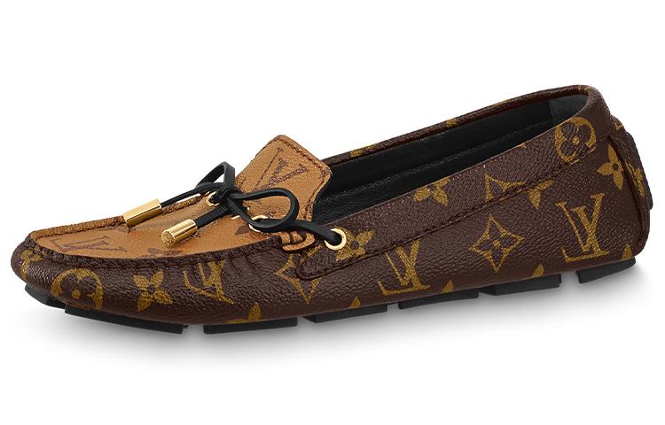 Louis Vuitton Louis Vuitton Gloria Flat Loafers 'Brown Monogram With Black' Women's