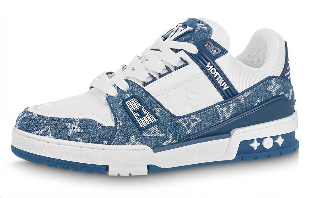 Louis Vuitton Louis Vuitton Lv Trainer Sneakers 'White With Blue Mesh Monogram' Women's