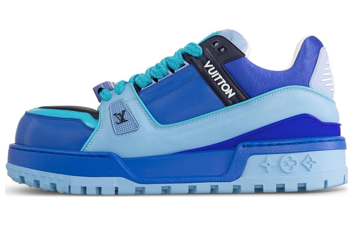 Louis Vuitton Louis Vuitton Trainer Maxi Low Top Skateboard Shoes Men's Blue