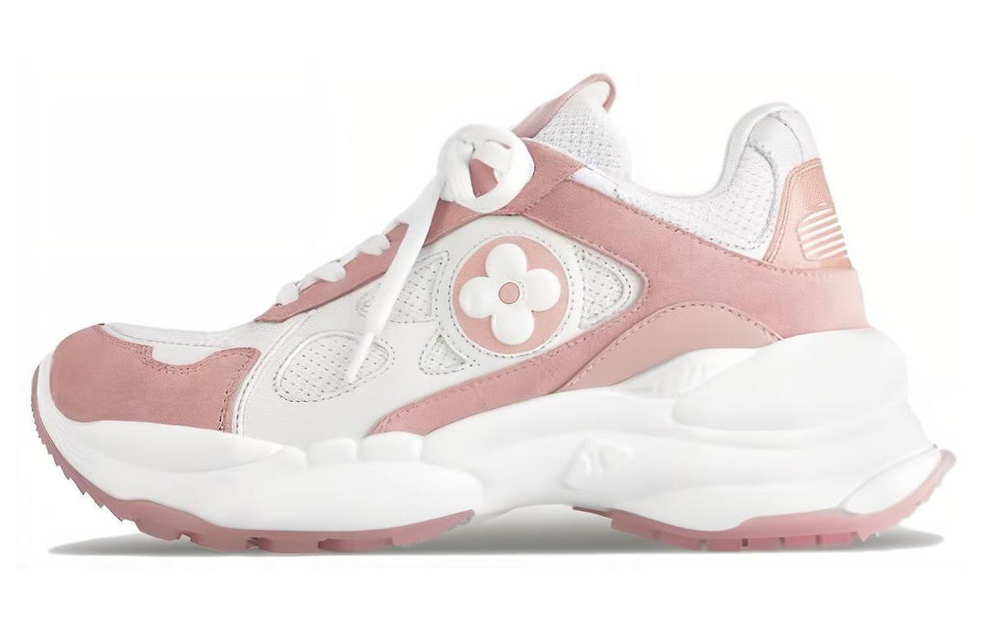 Louis Vuitton Louis Vuitton Run 55 Low Top Casual Shoes Women's Pink