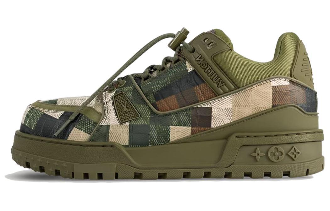Louis Vuitton Louis Vuitton LV Trainer Maxi Sneaker Green Damoflage Damier