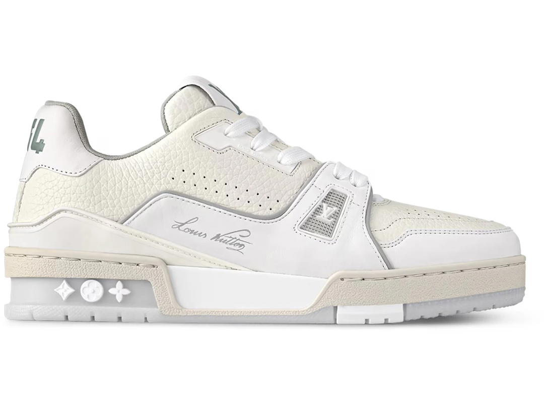 Louis Vuitton Louis Vuitton Trainer Cream White Grey Signature (Women's)