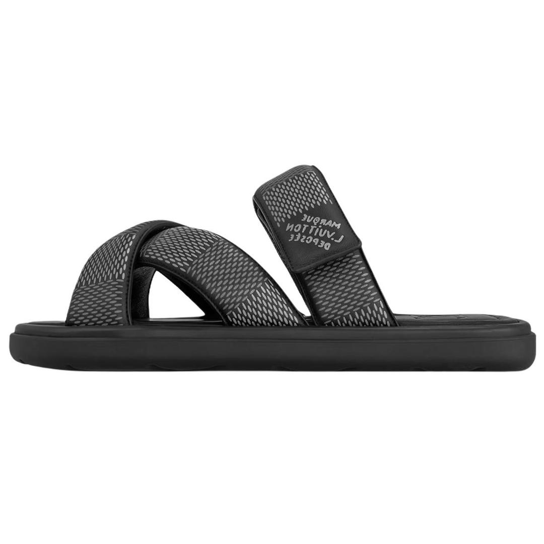 Louis Vuitton Louis Vuitton Slip-Resistant Slide Slippers Men's Black