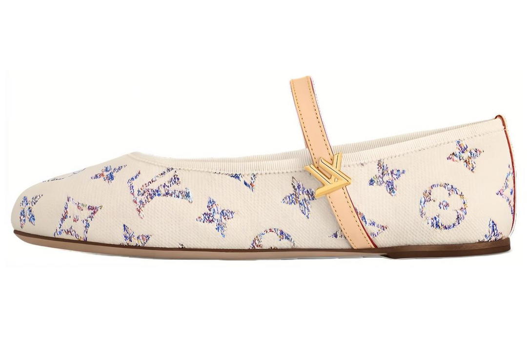 Louis Vuitton Louis Vuitton Mary Jane Shoes Women's Beige