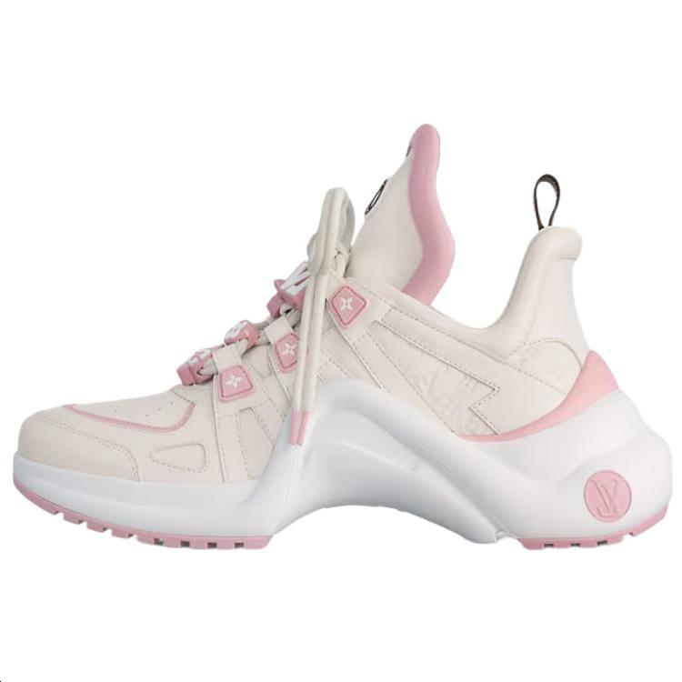 Louis Vuitton Louis Vuitton Archlight Low-Top Casual Shoes Women's White Pink