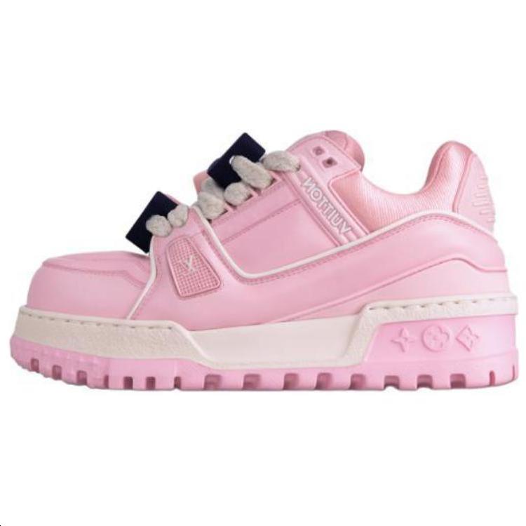 Louis Vuitton Louis Vuitton Trainer Maxi Skateboard Shoes Women's Low Top Pink