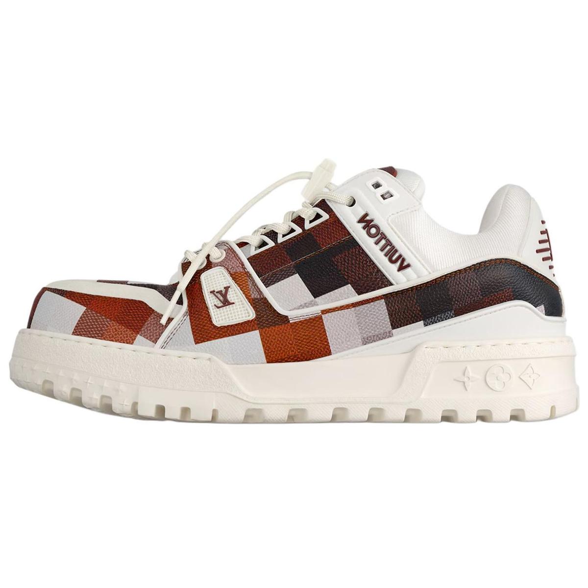 Louis Vuitton Louis Vuitton Trainer Maxi Low Top Casual Shoes Men's Chestnut Brown