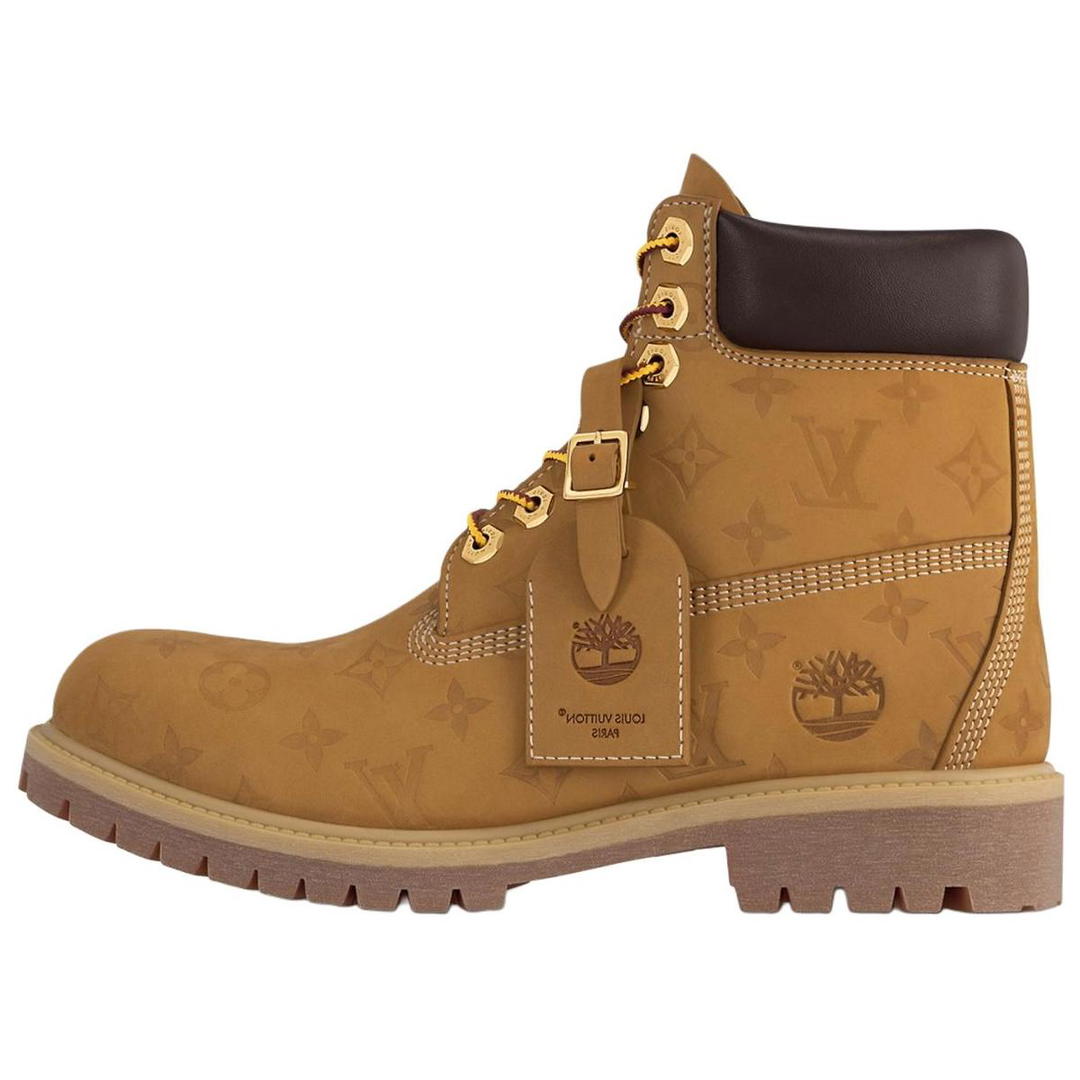 Louis Vuitton Timberland x Louis Vuitton Short Martin Boots Ankle Length Shoes Unisex Brown