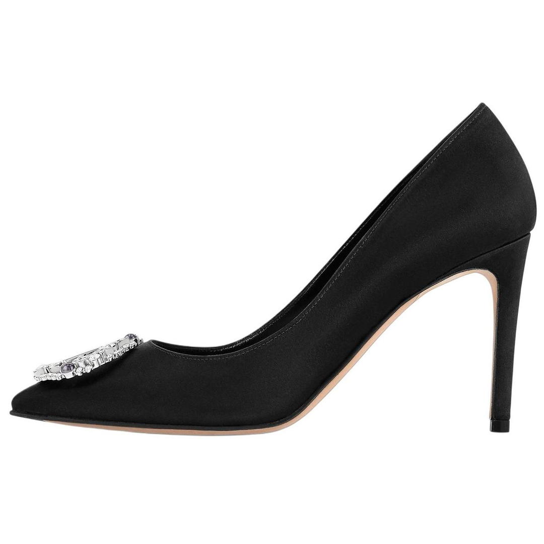 Louis Vuitton Louis Vuitton Met Slim Heel High Heels 9cm Women's Black