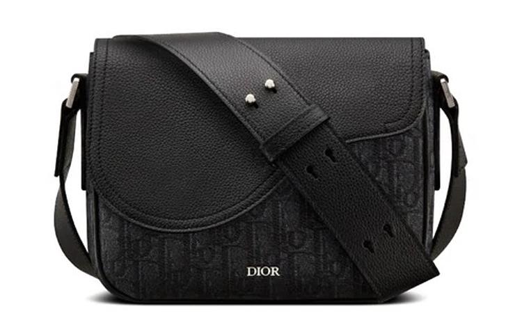 Dior Dior Saddle Grained Calfskin Saddle Bags Messenger Bag Shoulder Bag Crossbody Bag Mini Men's Black