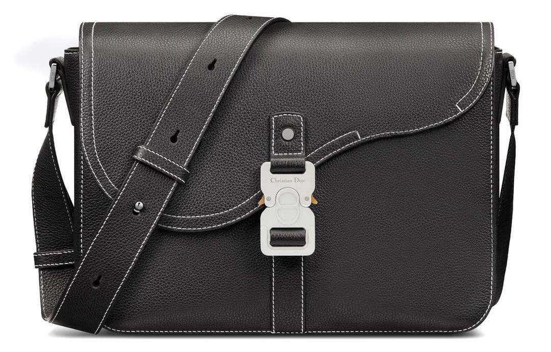 Dior Dior Grained Calfskin Saddle Bags Messenger Bag Shoulder Bag Crossbody Bag Men's Black