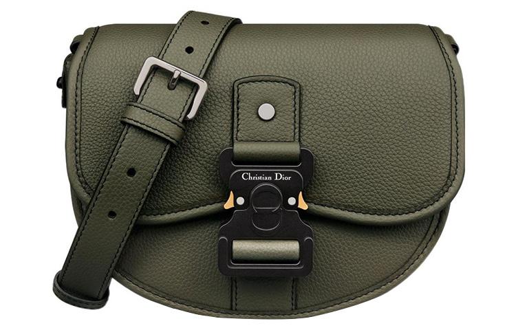 Dior Dior Grained Calfskin Messenger Bag Shoulder Bag Crossbody Bag Mini Men's Olive Green