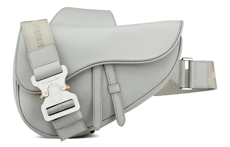 Dior Dior Saddle Grained Calfskin Saddle Bag Sling Bag Shoulder Bag Crossbody Bag Men's Gray