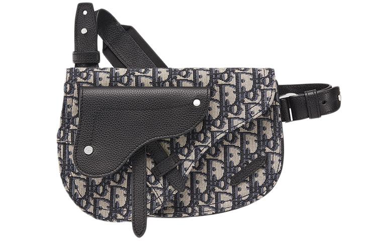 Dior Dior Saddle Cow Leather Saddle Bags Fanny Pack Shoulder Bag Crossbody Bag Regular Men's Beige/Black