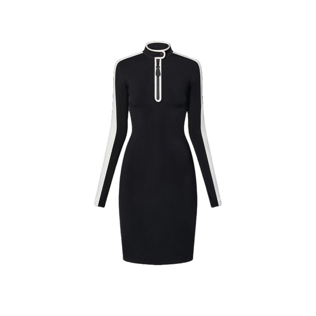 Louis Vuitton Louis Vuitton Graphic Accent Fitted Dress