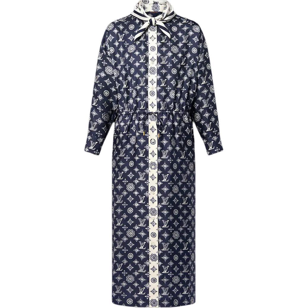 Louis Vuitton Louis Vuitton Monogram Silk Dress