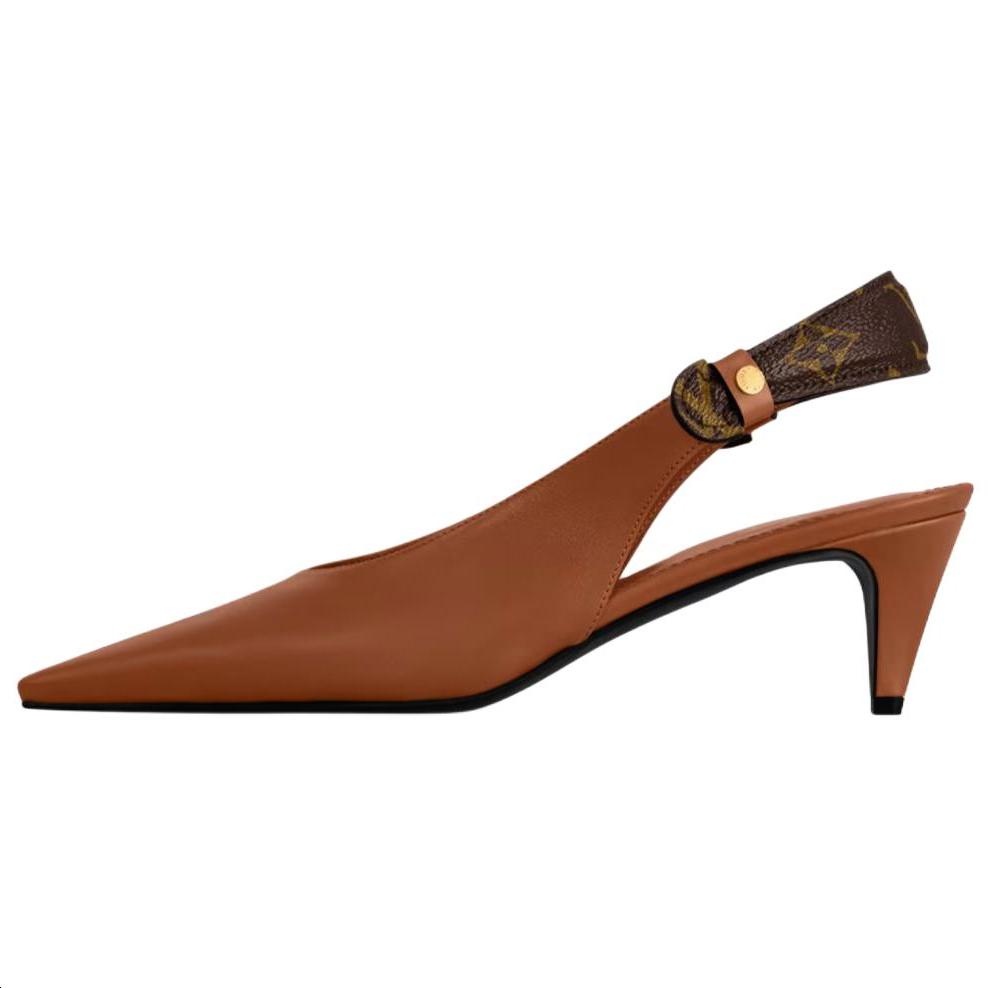 Louis Vuitton Louis Vuitton Legacy Cone Heel High Heels 5.5cm Women's Brown