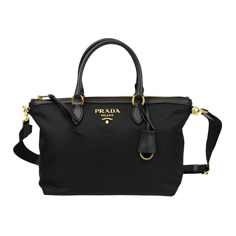 Prada Prada Nylon Shoulder Bag, Crossbody Bag, Handbag Women's Black