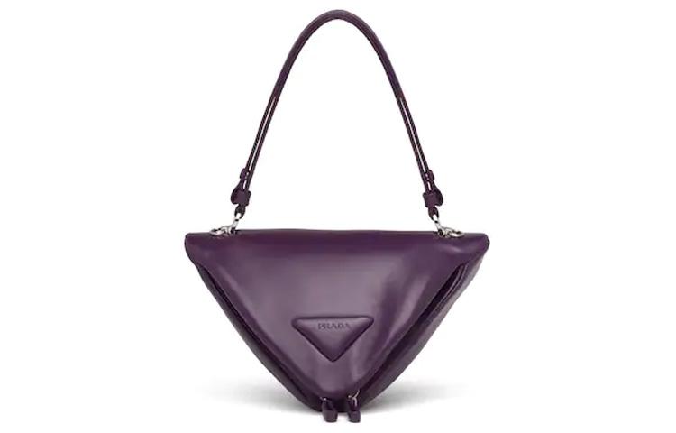 Prada Prada Smooth Leather Handbag Shoulder Bag Crossbody Bag Regular Women's Violet Purple