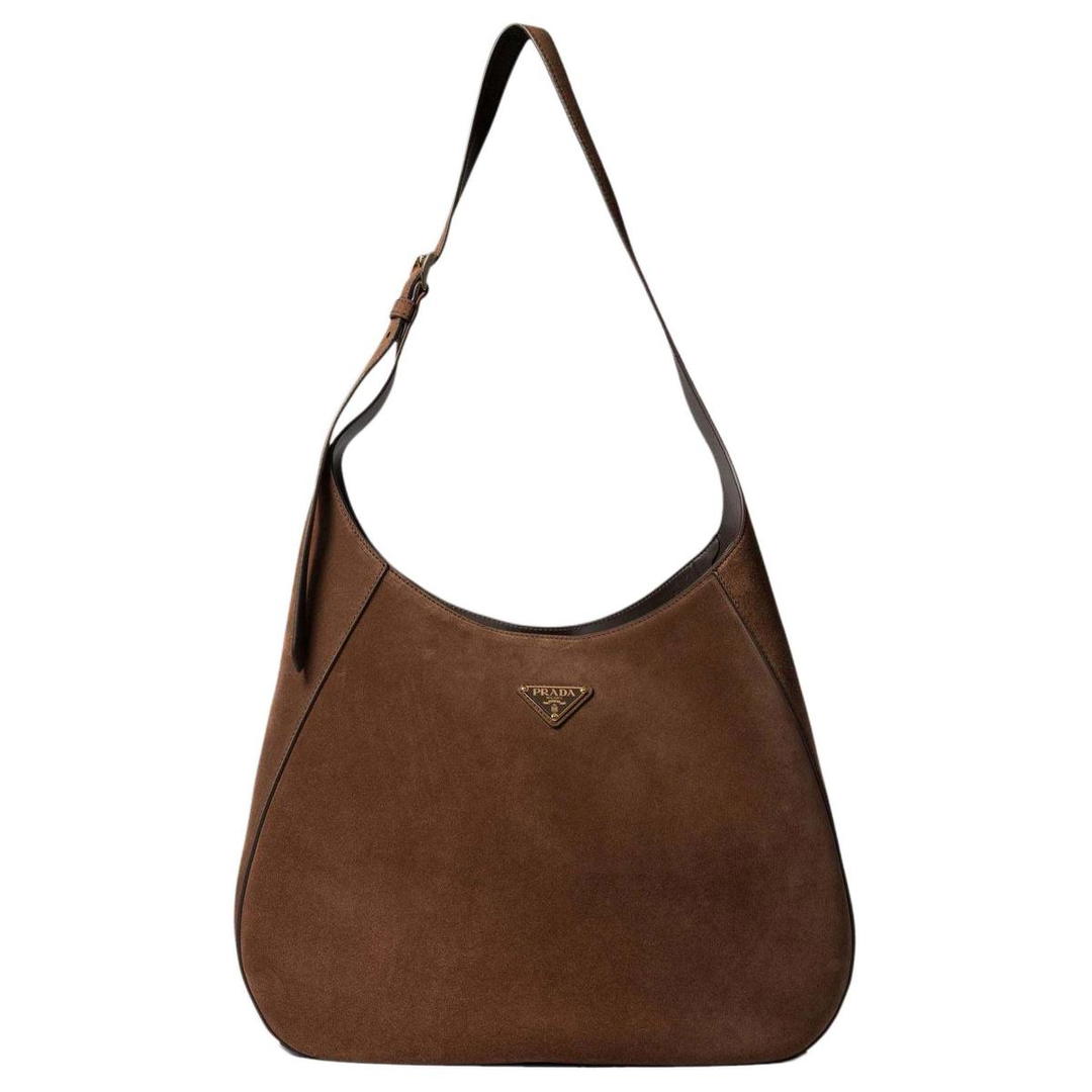 Prada Prada Suede Handbag Shoulder Bag Women's Brown