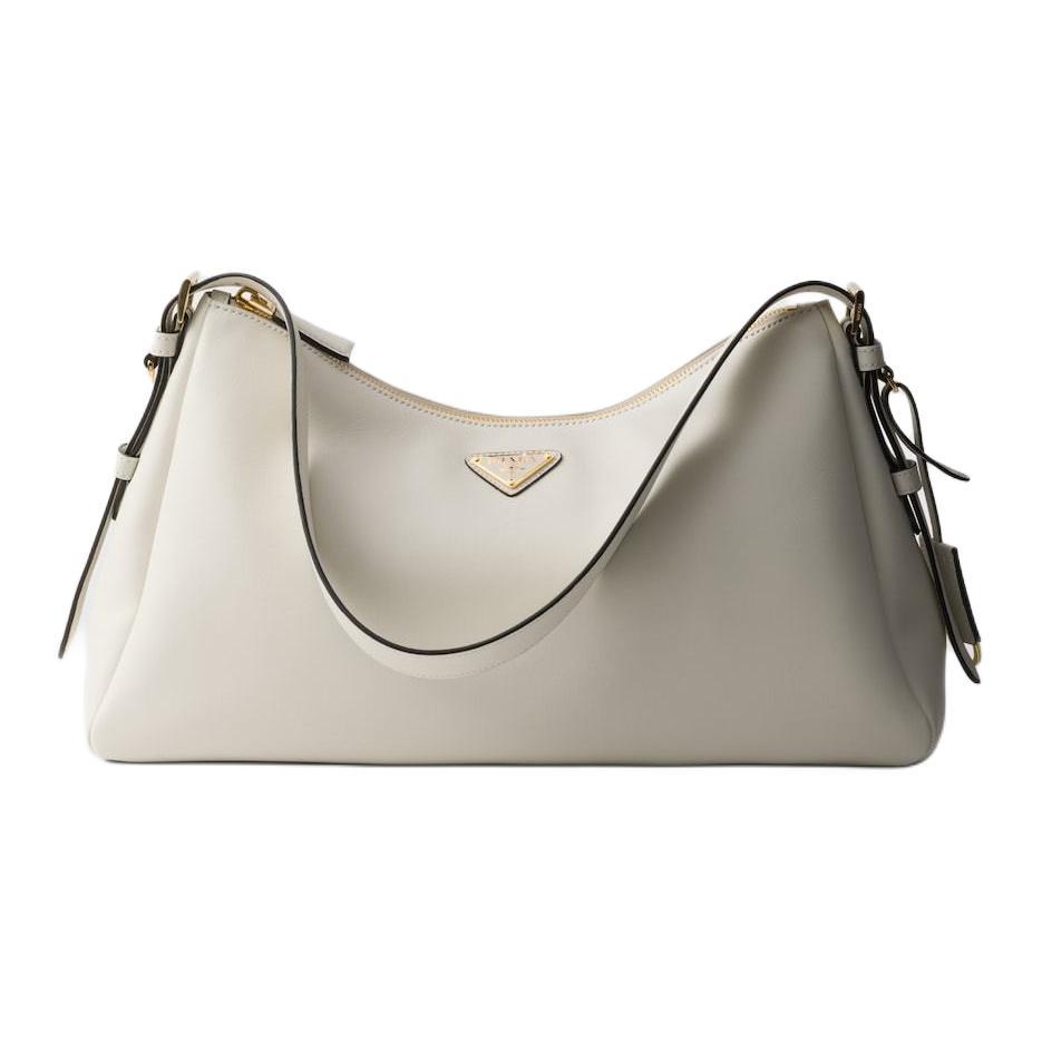 Prada Prada Leather Hobo Bag Handbag Shoulder Bag Women's White