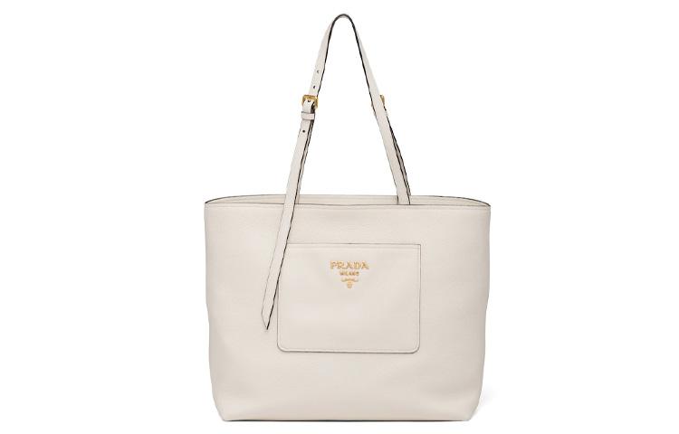 Prada Prada Calfskin Tote Bag Shopping Bag Handbag Shoulder Bag Crossbody Bag Women's White