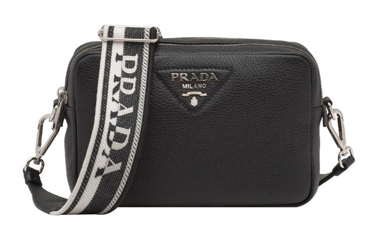 Prada Prada Leather Camera Bag Shoulder Bag Crossbody Bag Women's Black