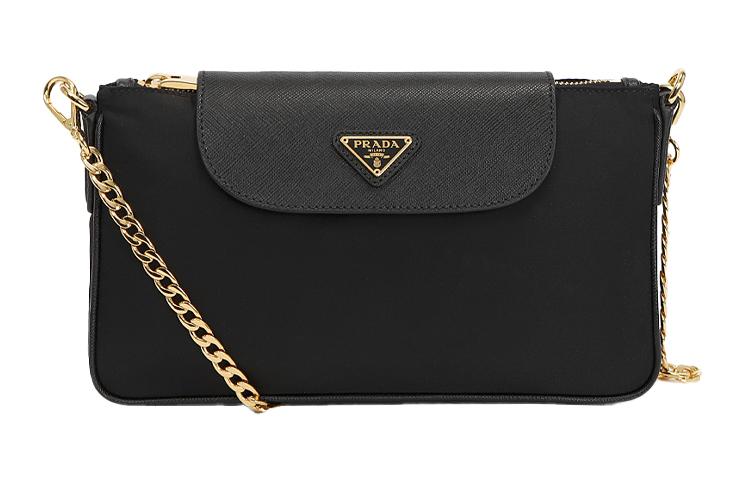 Prada Prada Cow Leather Chain Bag Shoulder Bag Crossbody Bag Women's Black