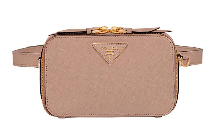 Prada Prada Leather Fanny Pack Women's Nude Pink