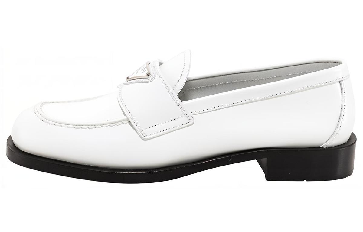 Prada Prada Patent Leather Loafers 'White' Women's
