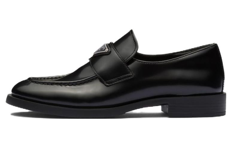 Prada Prada Triangle logo Leather Loafers