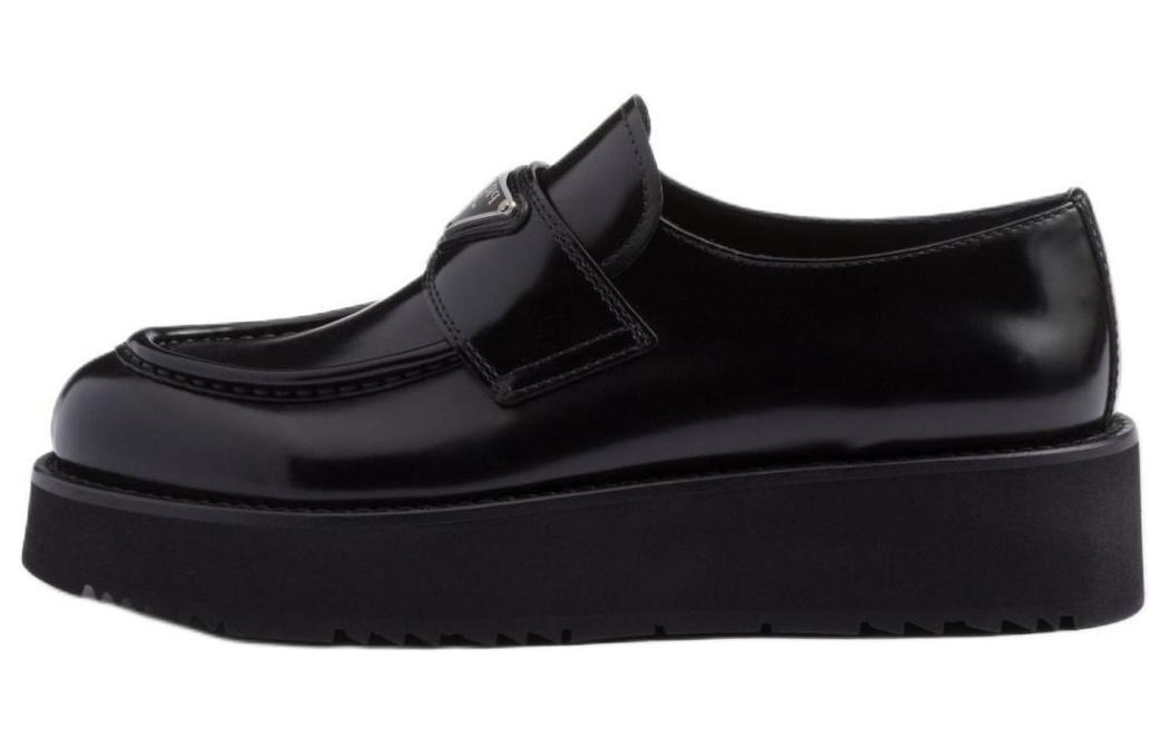 Prada Prada Triangle logo Leather Loafers