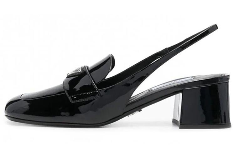 Prada Prada Chunky Heel High Heels 4.5cm Women's Black