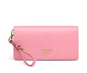 Buy Prada Saffiano Leather Clutch Bag Over The Shoulder Mini Women's Pink at Sasom – Authentic and Ready to Ship