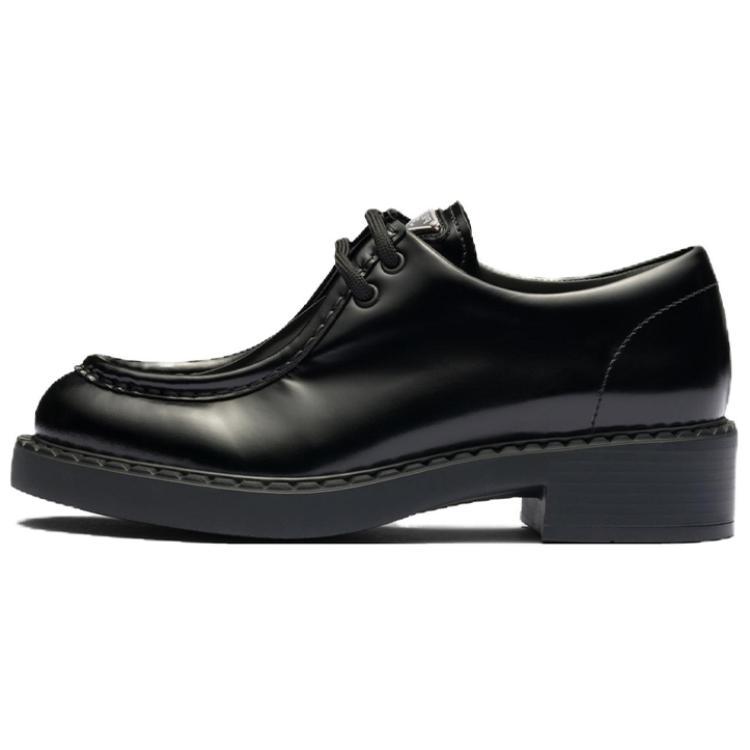 Prada Prada Women's Brushed Leather Lace-Up 'Black'