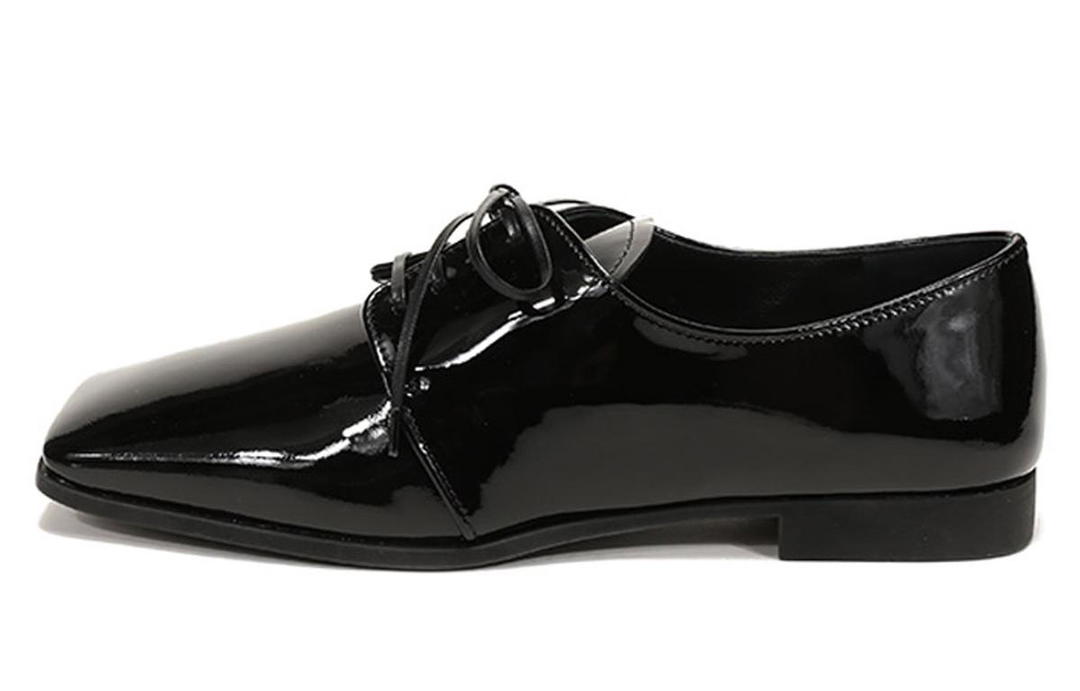 Prada Prada Patent Lace Up Derby Shoes 'Black' Women's